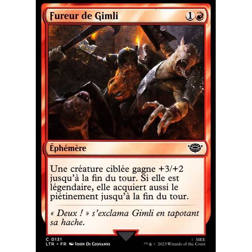 Fureur De Gimli - Magic - Le Seigneur Des Anneaux - Chroniques De La Terre Du Milieu - C - 131