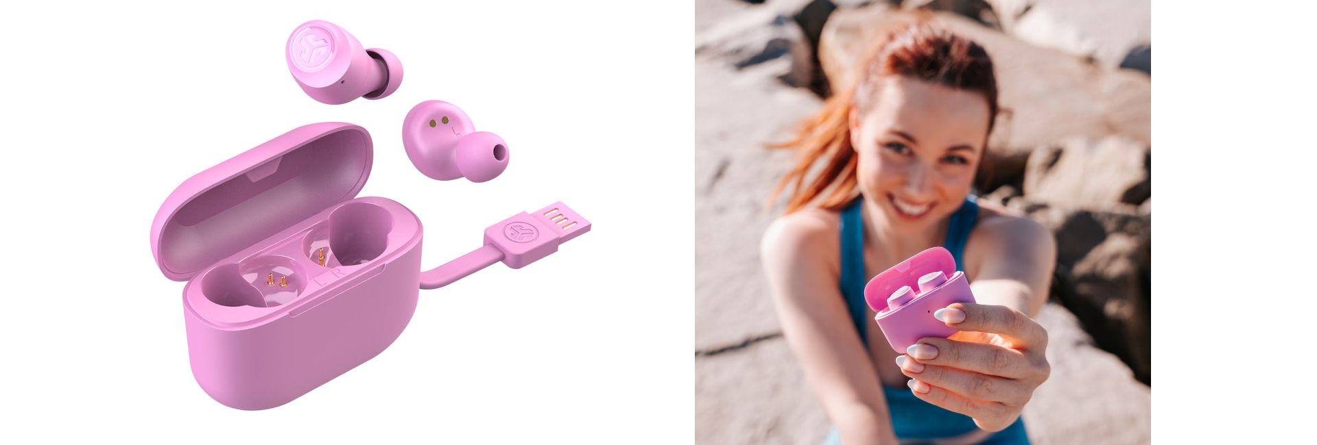 JLAB Go Air Pop Rose image 1 | Rakuten