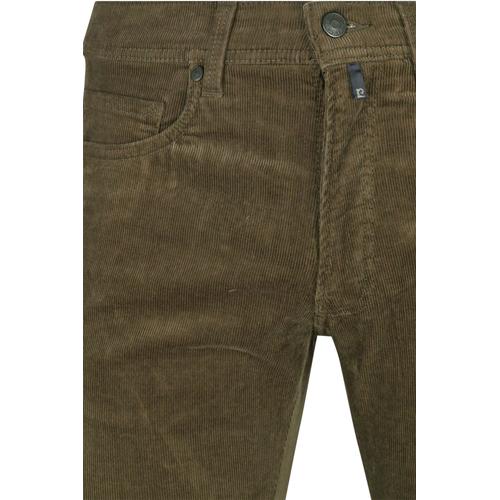 Pierre Cardin Pantalon Lyon Future Flex Corduroy Olive Vert Foncé Vert Taille W 38