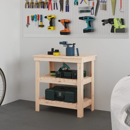 Prolenta Premium - Banc De Travail 78,5x50x80 Cm Bois De Pin Massif