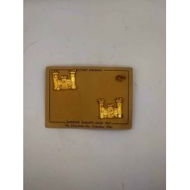 Militaria-Ww2-Usa-Insignes De Col Des Engineers Sur Carton Original-Originaux-Be