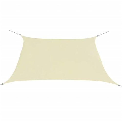 Parasol En Tissu Oxford Carré 3,6 X 3,6 M Crème Helloshop26 02_0008659