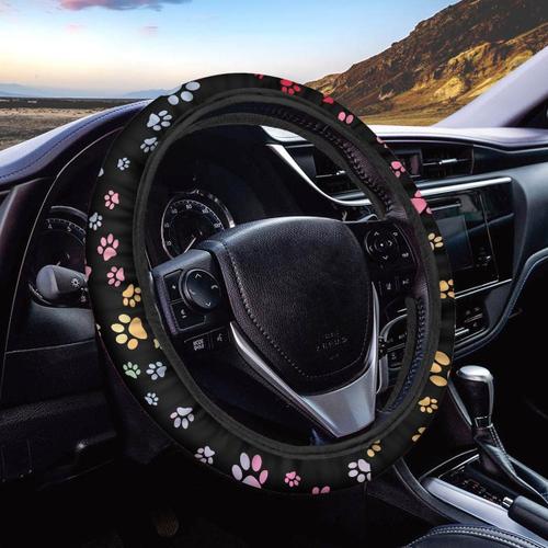 compatibles Juste de volant de voiture coordonnante pour femme empreinte de  fleurs accessoires d'intérieur 38cm