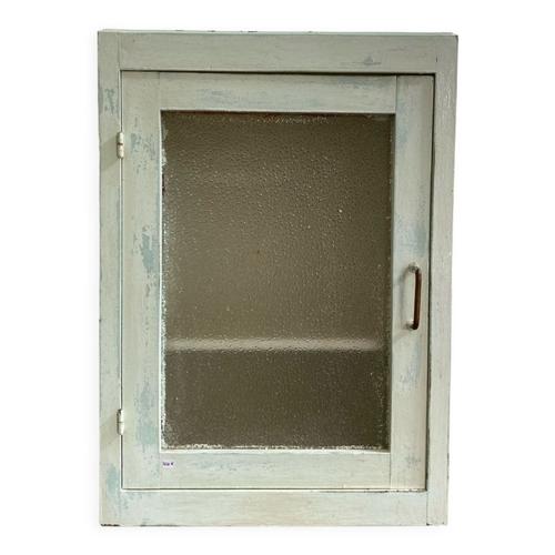 Armoire Pharmacie Ancienne En Bois Patin Vert Menthe Vert