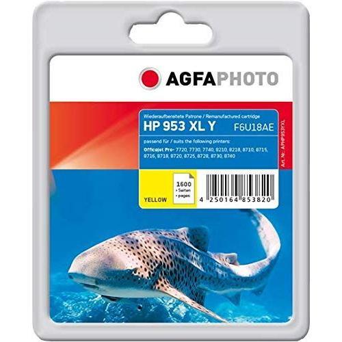 Compatible avec HP 953 XL (F6U18AE) Agfa Photo APHP953YXL Cartouche d'encre Jaune