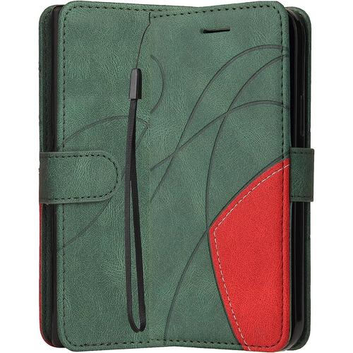 Housse Coque Pour Xiaomi Redmi Note 11, Etui Xiaomi Redmi Note 11 Housse En Cuir Portefeuille Avec Fentes Pour Cartes Et Magnétique, Protecteur Silicone Souple Cover Pour Xiaomi Redmi Note 11, Vert