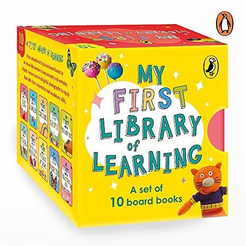 My First Library Of Learning: Box Set, Complete Collection Of 10 Early Learning Board Books For Super Kids, 0 To 3 Abc, Colours, Opposites, Numbers, Animals (Homeschooling/Preschool/Baby, Toddler)