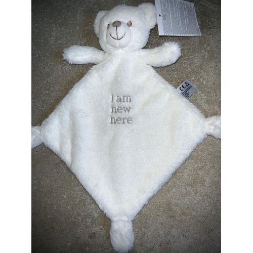 Doudou Ours Blanc C&a Peluche Jouet Bébé Ourson I¿Am New Here Soft Toy Teddy Bear Baby 