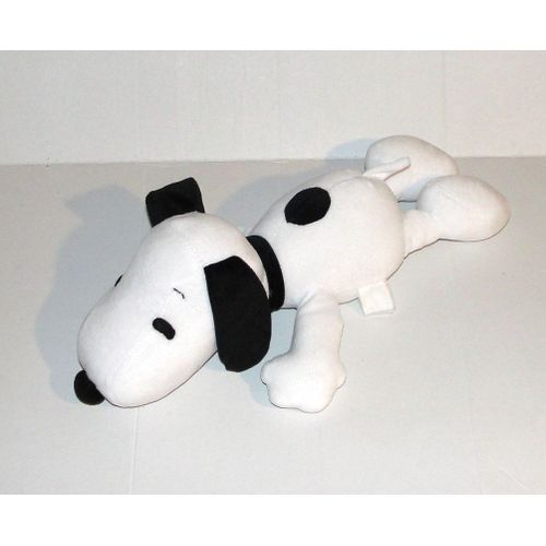 Peluche Snoopy A Plat Chien Blanc Et Noir Peanuts 36 Cm