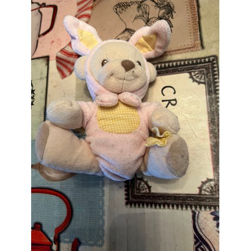 Doudou Ours Nature Bearries Fisher Price Rose
