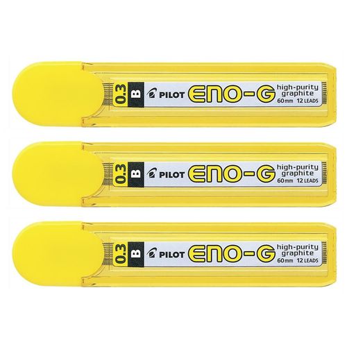 Pilot Lot De 3 Etuis 12 Mines Graphite Eno-G 0.3 Mm B