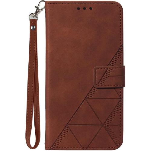 Pochette Pour Téléphone En Cuir Premium Compatible Avec Samsung Galaxy S20 Plus / S11,Coque Antichoc Étanche Clapet Housse Fine Solidité Élégante Portefeuille Etui,Brun