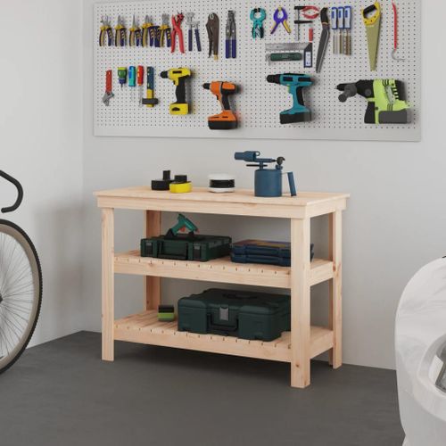 Prolenta Premium - Banc De Travail 110,5x50x80 Cm Bois De Pin Massif