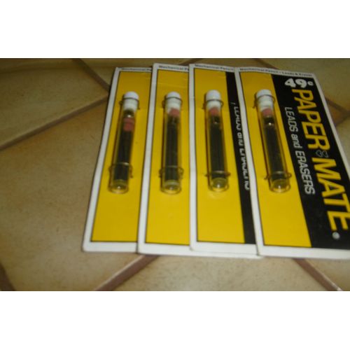 Étui De 24 Mines 0.5mm Et 1 Gomme Pour Porte Mines 0.5mm Papermate Lot De 4 Étuis