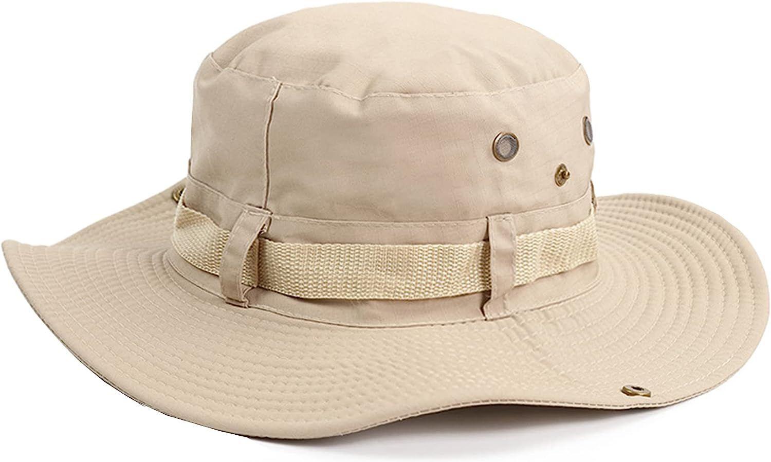 Chapeau anti-UV à bords moyens couleur beige