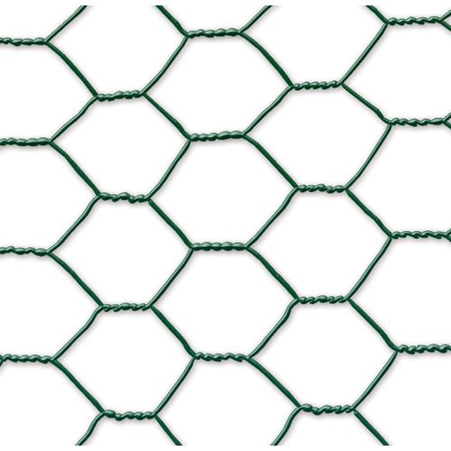 Grillage Métal Plastifié - 0,50 X 5 M/13 X 0,7 Mm ""Galvanex Plast 13"" - Triple Torsion - Vert