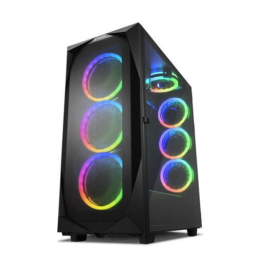 Boitier PC Moyen Tour ATX Sharkoon Rev300 RGB avec panneaux vitrés - Noir