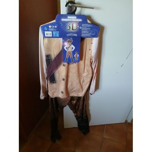 Costume De Pirate Chemise Et Pantalon 3d 7/9 Ans.