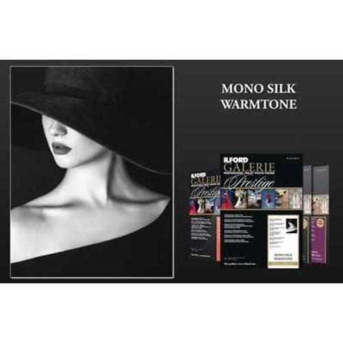 Ilford Galerie Mono Silk Warmtone Papier photographique, Format A3 + 25 feuilles, couleur noir