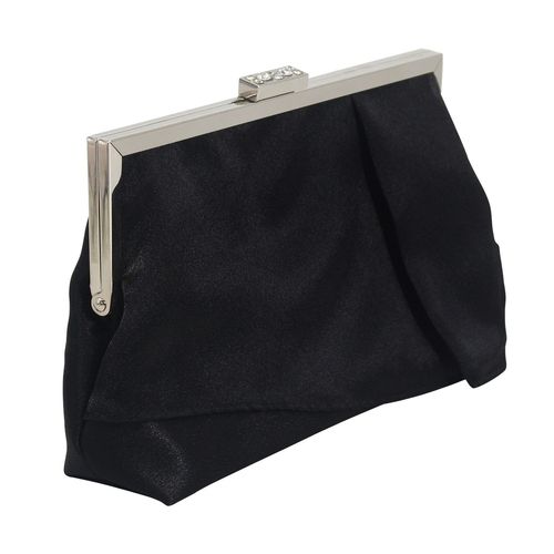 Nouveau soie nouilles plissées femmes main tenant sac noir