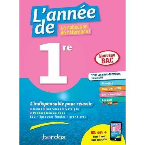 Tous Les Enseignements Communs L'année De 1re