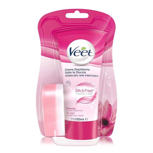 Veet Crème Dépilatoire Sous La Douche Silk Fresh Technology Peau Nominale 150ml