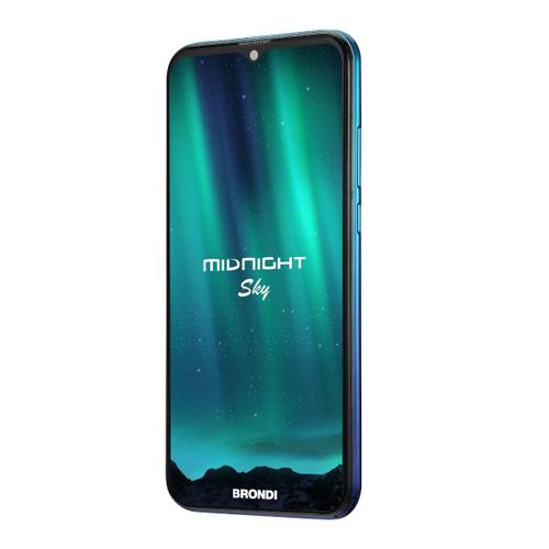 Brondi Midnight Sky 15,2 cm (6') Double SIM Android 11 Go Edition 4G USB Type-C 2 Go 16 Go 2500 mAh Bleu, Vert