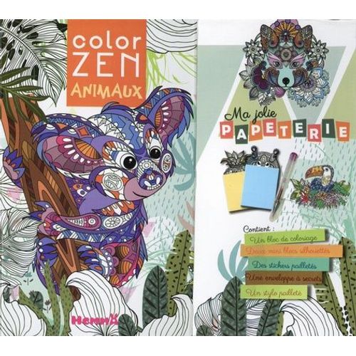 Ma Jolie Papeterie Animaux - Avec Un Bloc De Coloriage, Deux Minis Blocs, Des Stickers Pailletés, Une Envelopper À Secrets, Un Stylo Pailleté
