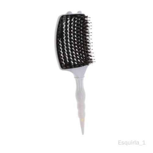 Brosse À Cheveux De Cheveux Anti-Statique De Cuir 