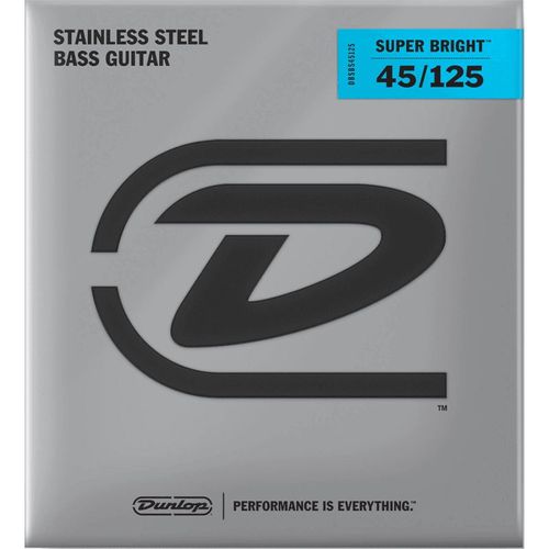 Dunlop Dbsbs45125m - Jeu De Cordes Basse Sb - Steel Medium 45-125 - 5 Cordes
