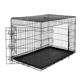 lionto Cage de Transport pour Chien Pliable, (3XL) 122x75x81 cm Noir