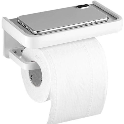 Porte papier toilette, support et dérouleur et serviteur papier WC