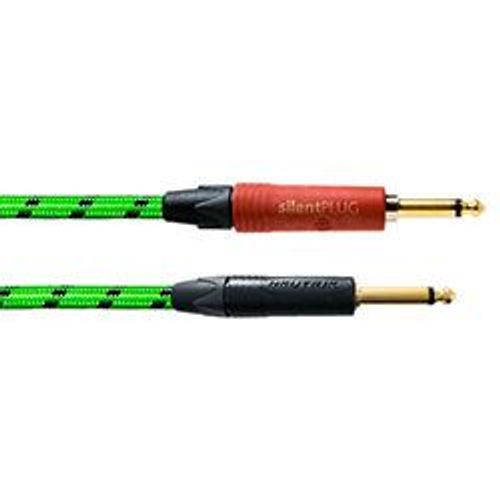 Cordial Blight-Edi-3ppg-Sil - Câble Guitare 3m Vert Silent Réactif Aux Uv