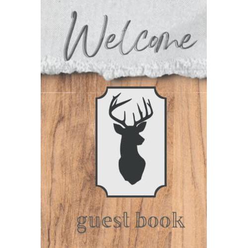 Guest Book: A Rustic Scandinavian Style Guest Book For Cabin Rentals, Vacation Rentals, Weddings, Events (Hardcover)