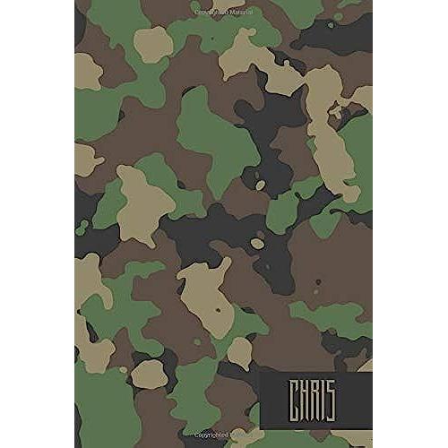 Chris: Personalized Camouflage Journal For Buck Or Duck Hunting Or Personal Use | Military Style Line Notebook