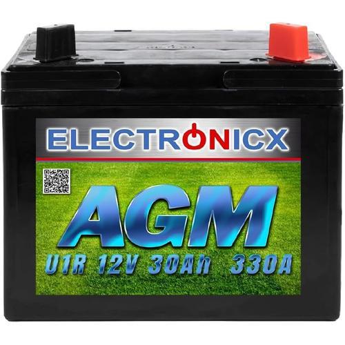 Batterie pour Tondeuse Autoportée 30Ah AGM Idéale pour Tracteur Tondeuse Incluant Batterie Tondeuse Adapté Batterie 12 v 30 ah Ideale Autoportée U1R9.