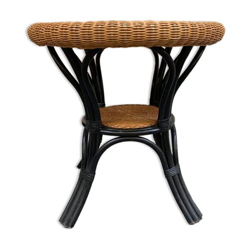 Table Ronde En Osier Beige