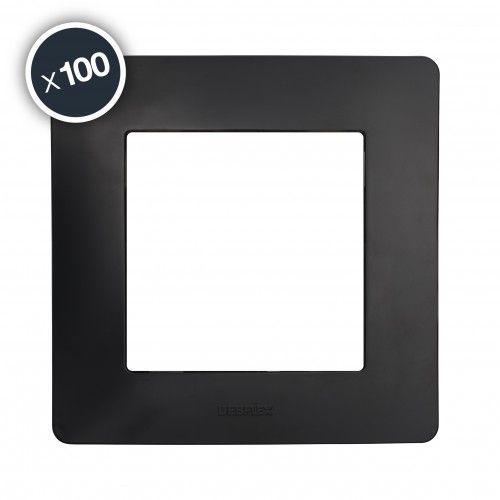 Plaque 1 poste - noir - boîte de 100 - Caly DEBFLEX