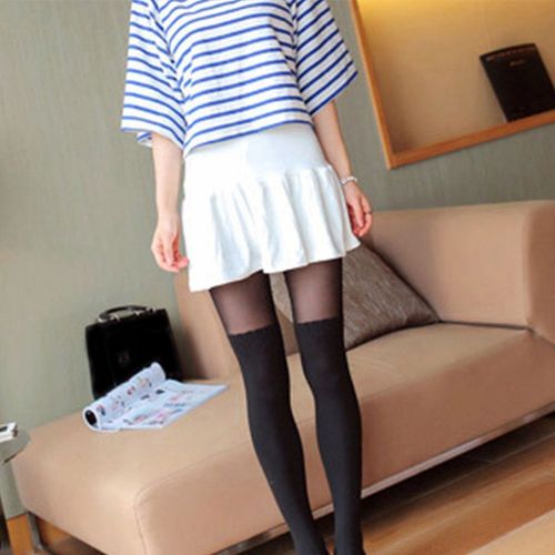Chaussettes Femme Velours Au-Dessus Du Genou Collants W