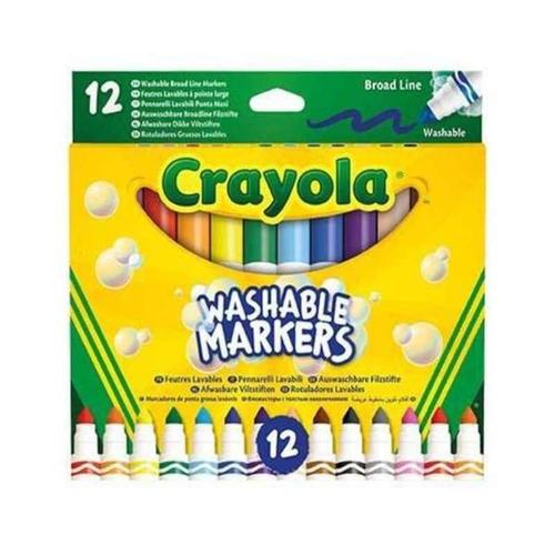 Ensemble De Marqueurs Ultra-Clean Washable Maxi Tip Crayola (12 Pcs)