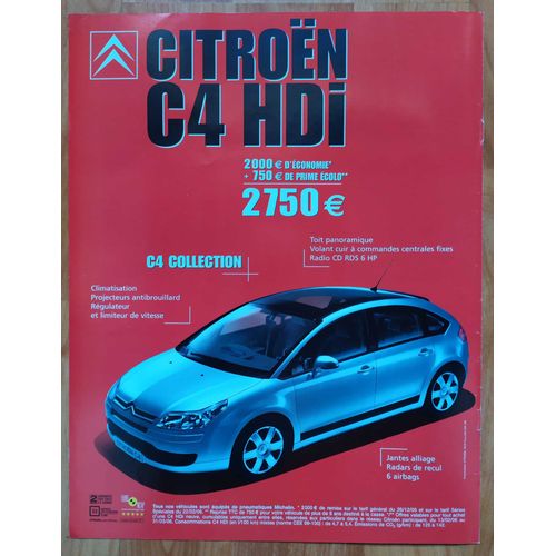 Publicité Papier - Voitures Citroën C4 Hdi De 2006