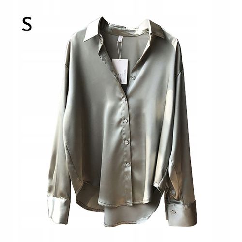 Chemise Longue Ample En Satin Pour Femme