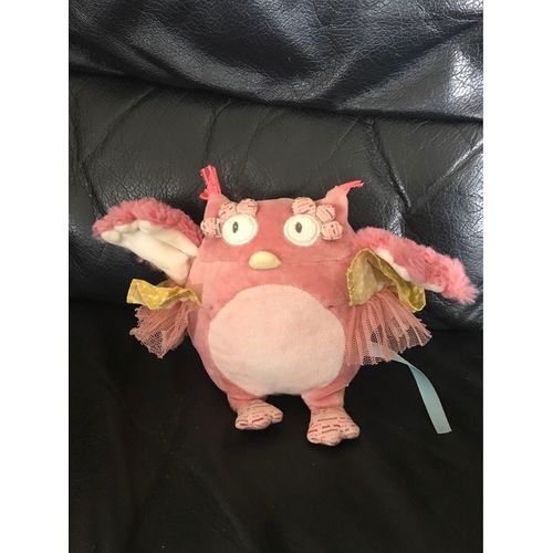 Doudou Musical Chouette Rose Mademoiselle Et Ribambelle Moulin Roty 18cm