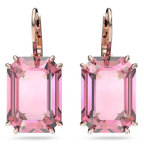 Xfu Gema-Ensemble De Bijoux En Cristal Rose Pour Femme,Collection De Gouttelettes,Charmant Collier,Boucles D'oreilles,Bracelet,Bague Avec,Cadeau De Fête,2024