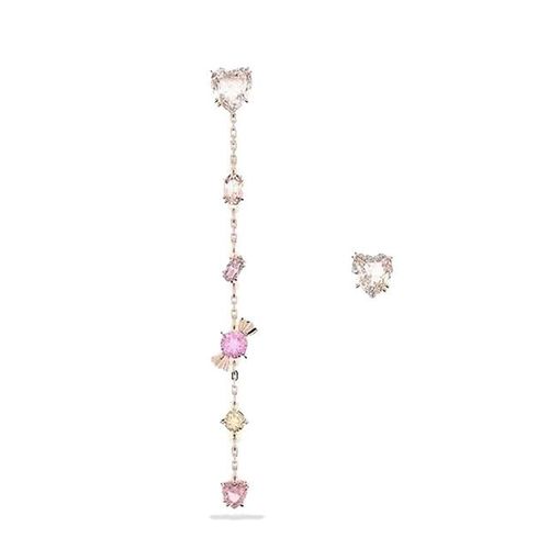 Xfu Gema-Ensemble De Bijoux En Cristal Rose Pour Femme,Collection De Gouttelettes,Charmant Collier,Boucles D'oreilles,Bracelet,Bague Avec,Cadeau De Fête,2024