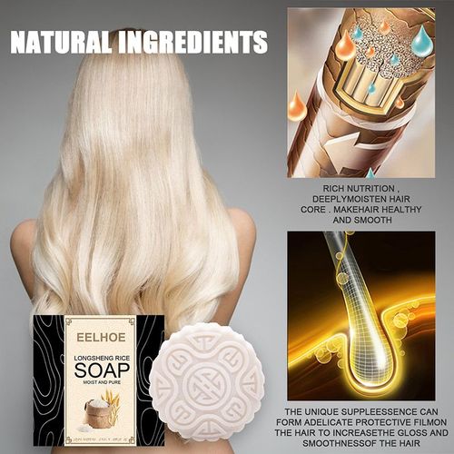 Savon Multiflorum Pour Cheveux Naturels, Barre De Shampoing À Plante Pure, Améliore La Racine Des Cheveux, Hydrate Les Cheveux, Soins De Réparation 