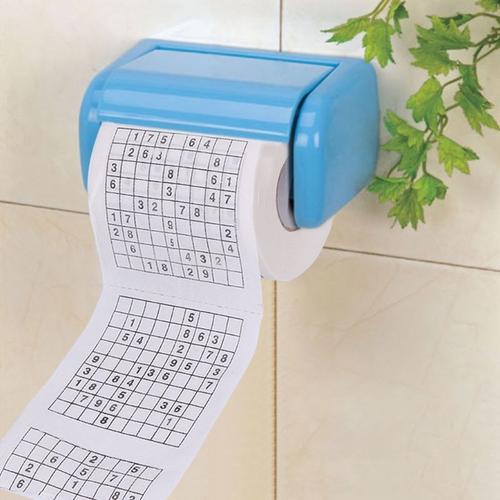 Papier Toilette Durable À Rouler, 240 Feuilles De Papier De Soie Imprimé Sudoku Su, Bon Jeu De Puzzle, Pâte De Bois 