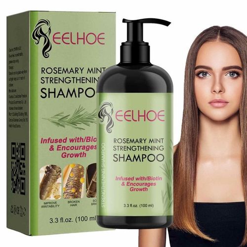 Shampooing Au Romarin Et À La Menthe Pour Femme, Revitalisant Naturel Pour Cheveux Longs, Hydratant Et Lissant 