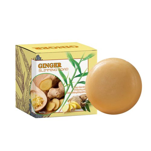Savon En Barre De Gingembre Pour Détoxification Lymphatique, 30g, Organique, Doux, Sans Cruauté, Amincissant 