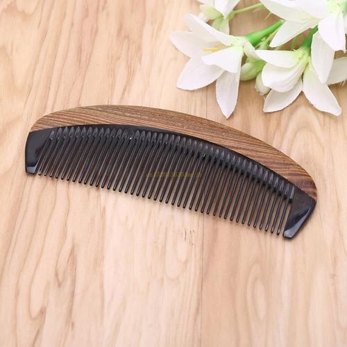 Peigne En Corne De B¿Uf Vert Naturel, Outil De Maquillage Pour Barbe, Massage, Soins Des Cheveux, Livraison Directe, 1 Pièce 